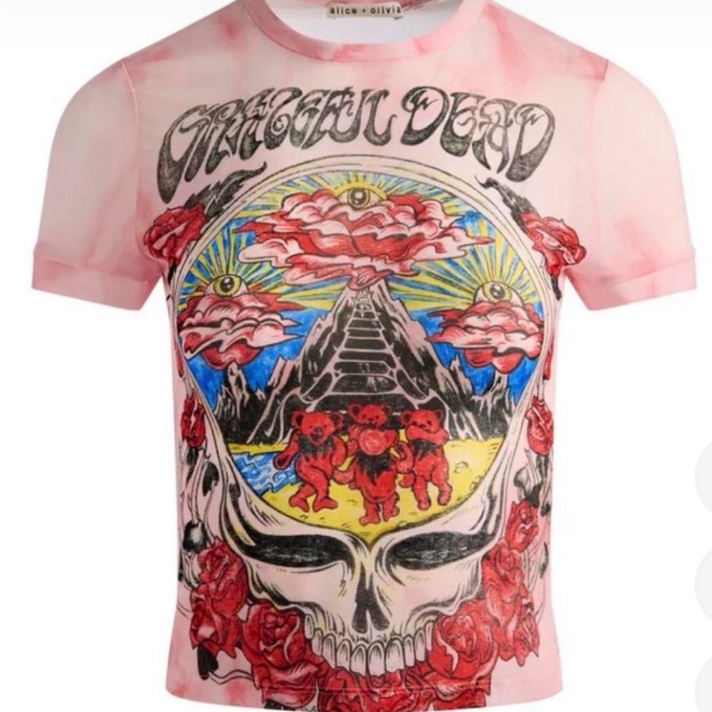 Alice + Olivia Pink Graphic Tee